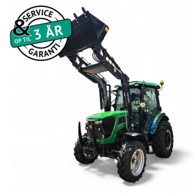 Landtrac - Traktor 50HK med kabine og frontlæsser